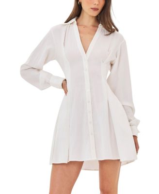  Nanette Lyocell Poplin Shirt Mini Dress