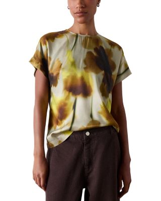 Printed Short Sleeve Blouse