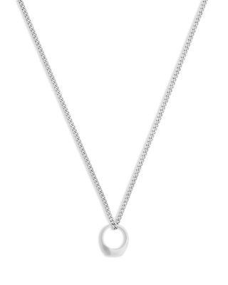 Runway Signature Signet Ring Pendant Necklace, 20.5"