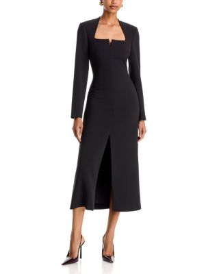 Black Halo Nymeria Long Sleeve Midi Dress