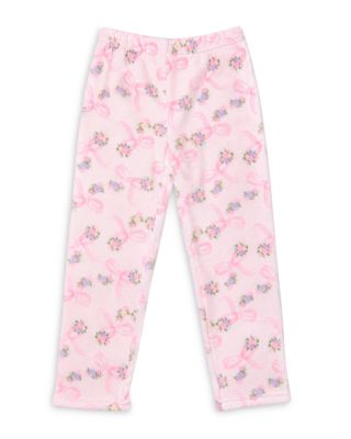 Girls' Bow Floral Print Cozy Pants - Big Kid