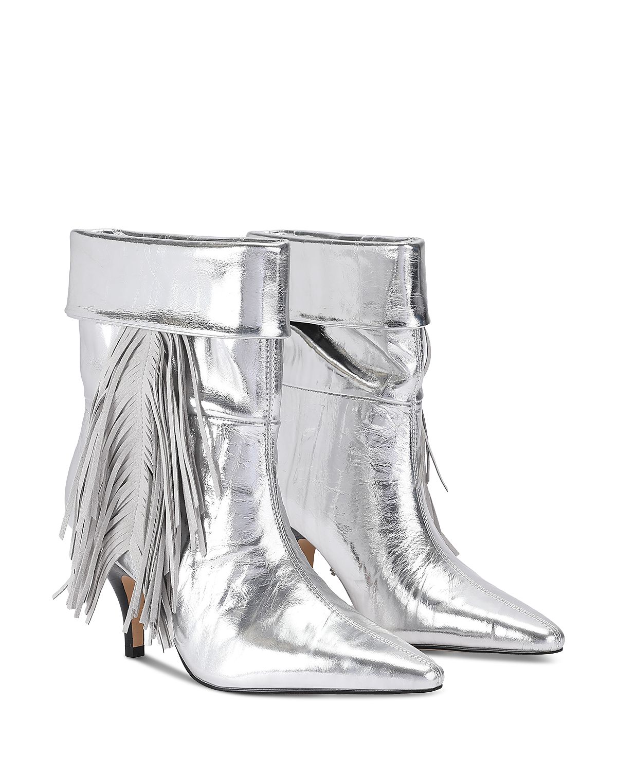 Kurt Geiger London Women's Piccadilly Slouch Fringed Leather Boots