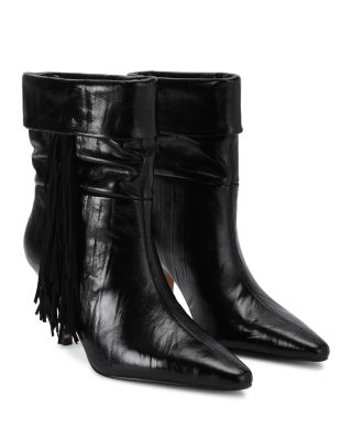 Women's Piccadilly Slouch Fringed Leather Boots
