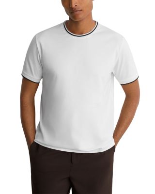 Ainsley Tailored Fit Contrast Tipping Short Sleeve Tee