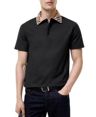  Check Collar Cotton Polo Shirt