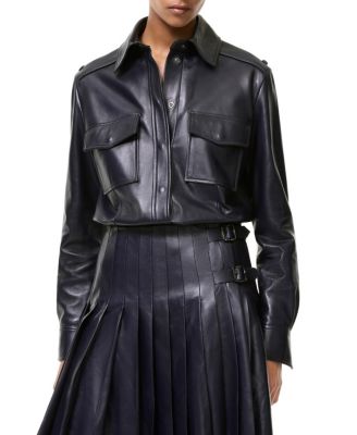  Classic Fit Leather Shirt
