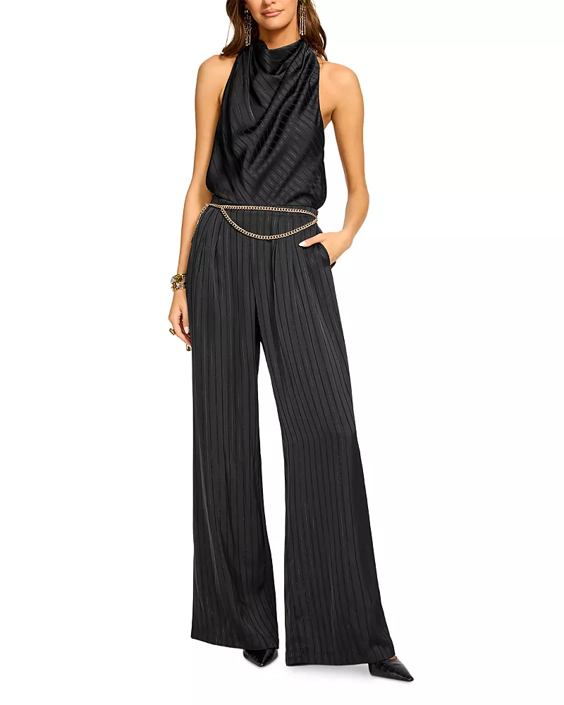 Ramy Brook Joan Chain Belt Wide Leg Jumpsuit
