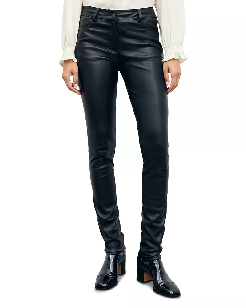 Gerard Darel Muse Leather Straight Pants