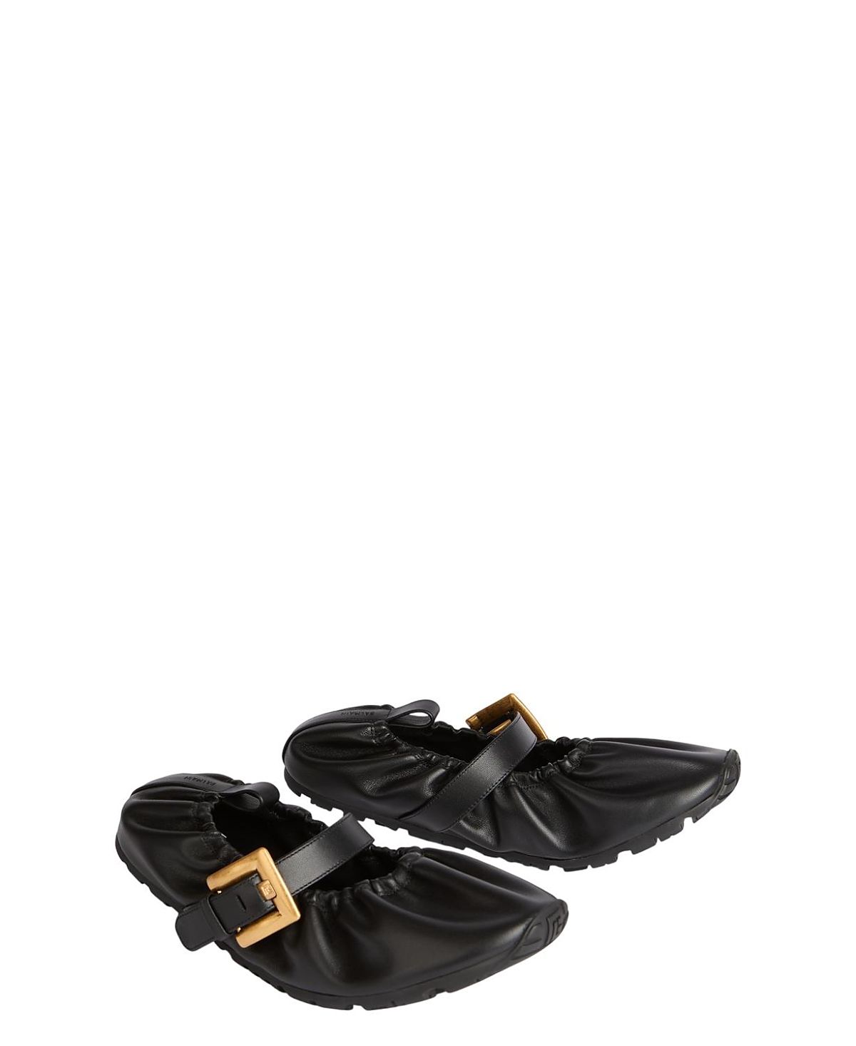 Balmain Women's Anthem Smooth Leather Ballet Flats