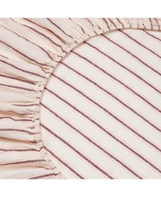 Walderton Stripe Linen Fitted Sheet, Queen