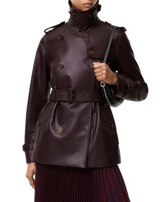 Leather Kensington Trench Jacket