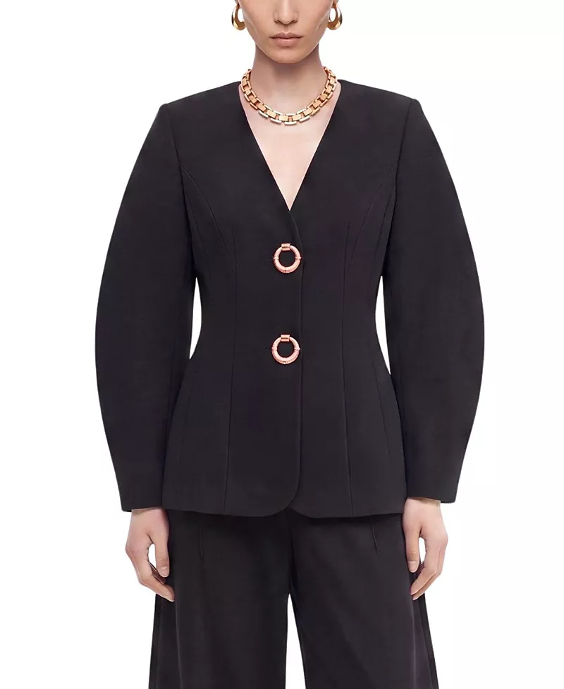 Nocturne Ring Button Wrap Front Jacket