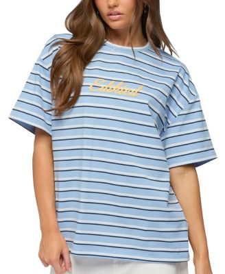 Chill Girl Striped Oversized T Shirt