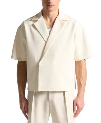 Abel Boxy Twill Double Breasted Shirt