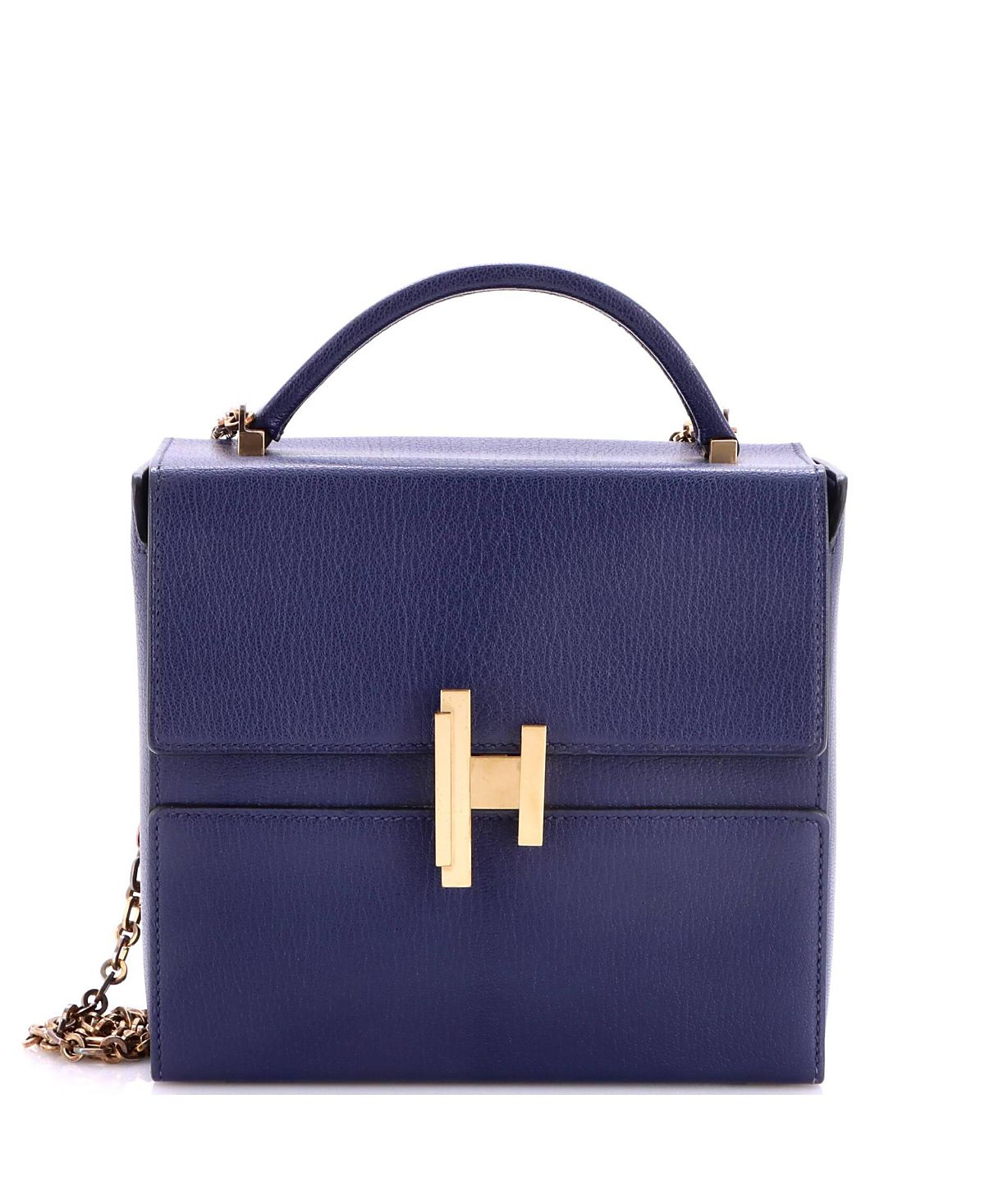 Pre-Owned HERMES Cinhetic Top Handle Bag Chevre Mysore