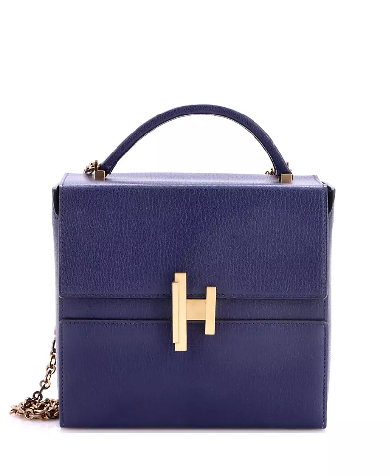 Pre-Owned HERMES Cinhetic Top Handle Bag Chevre Mysore