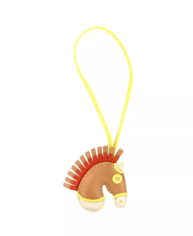 Pre-Owned HERMES GeeGee Camail Bag Charm Leather