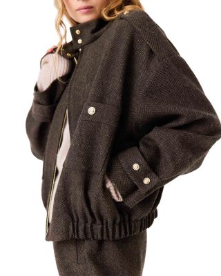 Herringbone Oversized Jacket - thumbnail 5