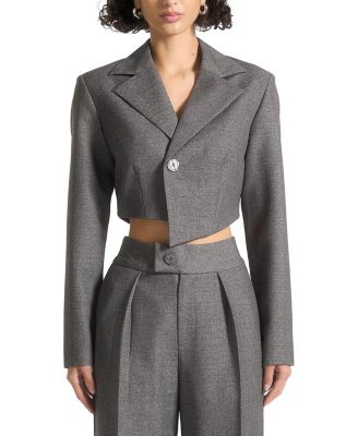 Dina Asymmetric Tailored Cropped Blazer