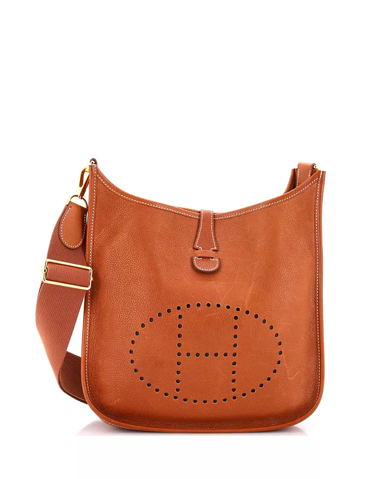 Pre-Owned HERMES Evelyne Pm Gen Iii Barenia Faubourg Leather Crossbody