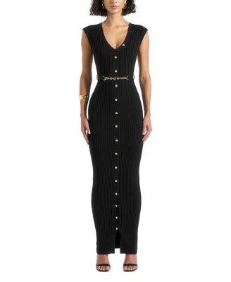 Helene Knitted Midaxi Dress with Belt