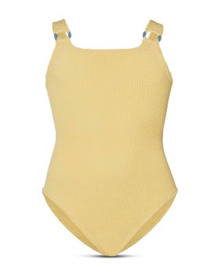 Girls' Domino Crinkle One Piece Swimsuit - Big Kid