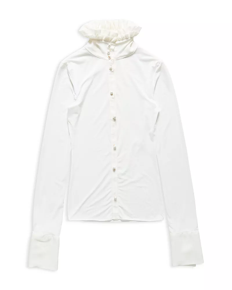 Acne Studios Ruffled Button Front Shirt