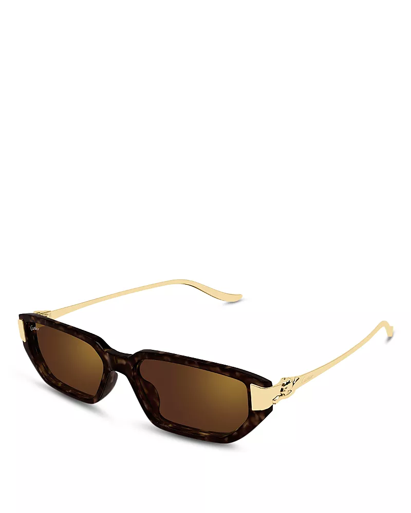 Cartier Rectangular Sunglasses, 54mm
