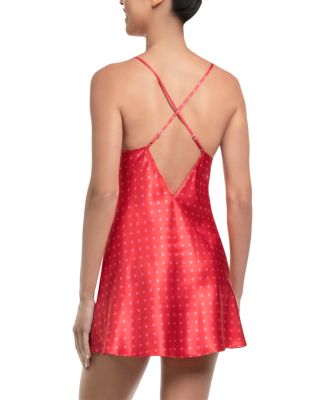 Stretch Satin Strappy Back Chemise - thumbnail 2