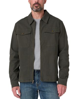 Cotton Blend Zip Pocket Jacket