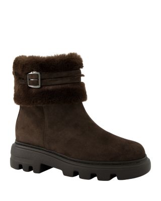 Women's Frosty Leather Faux Fur Lined Boots