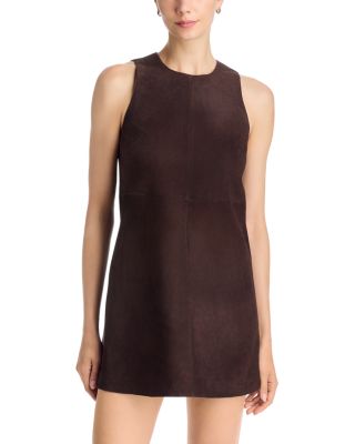 Sleeveless Leather Shift Dress