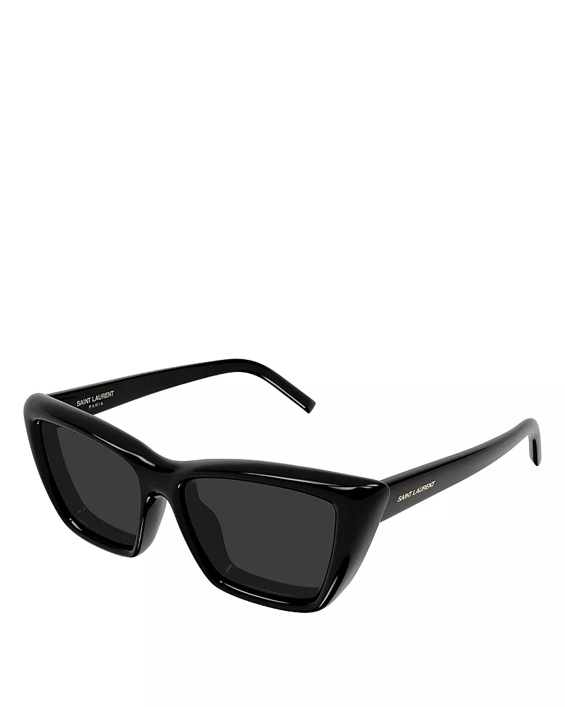 Saint Laurent Mica Plump Cat Eye Sunglasses, 55mm
