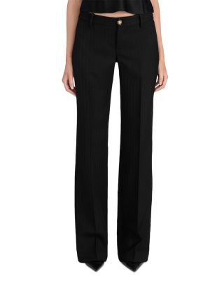 The Low Wool Pinstripe Trousers