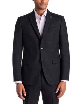 Windowpane Slim Fit Suit Jacket