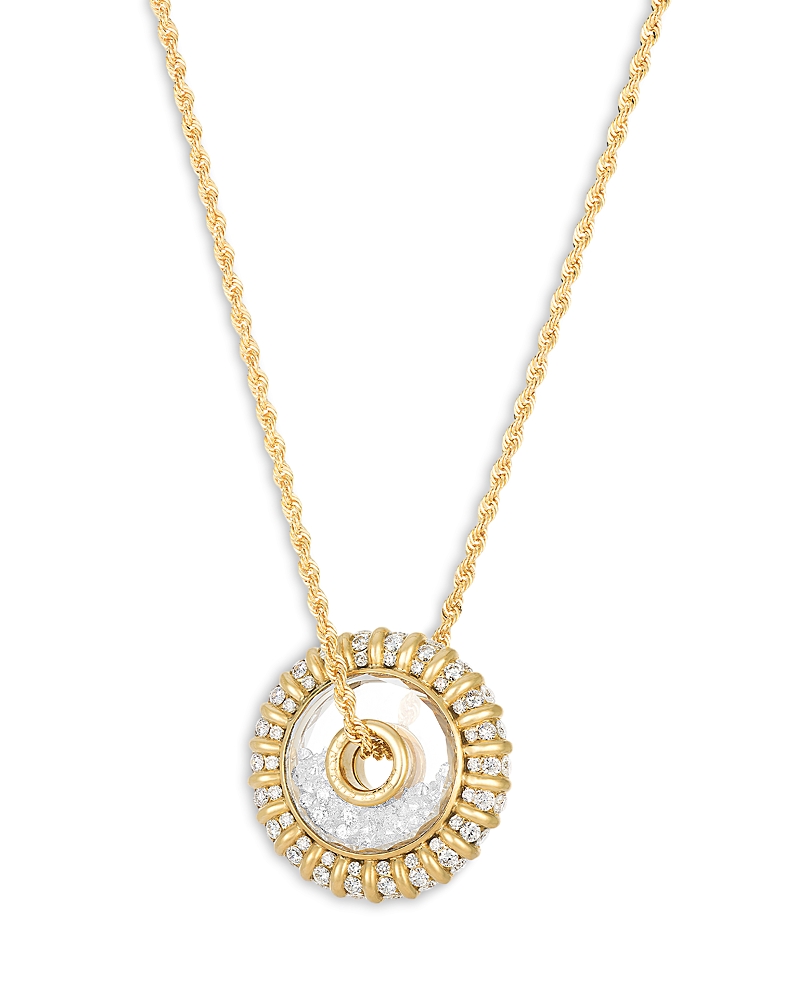 Moritz Glik 18k Yellow Gold Diamond Kaleidoscope Shaker Vortice Pendant Necklace, 3.30 Tcw