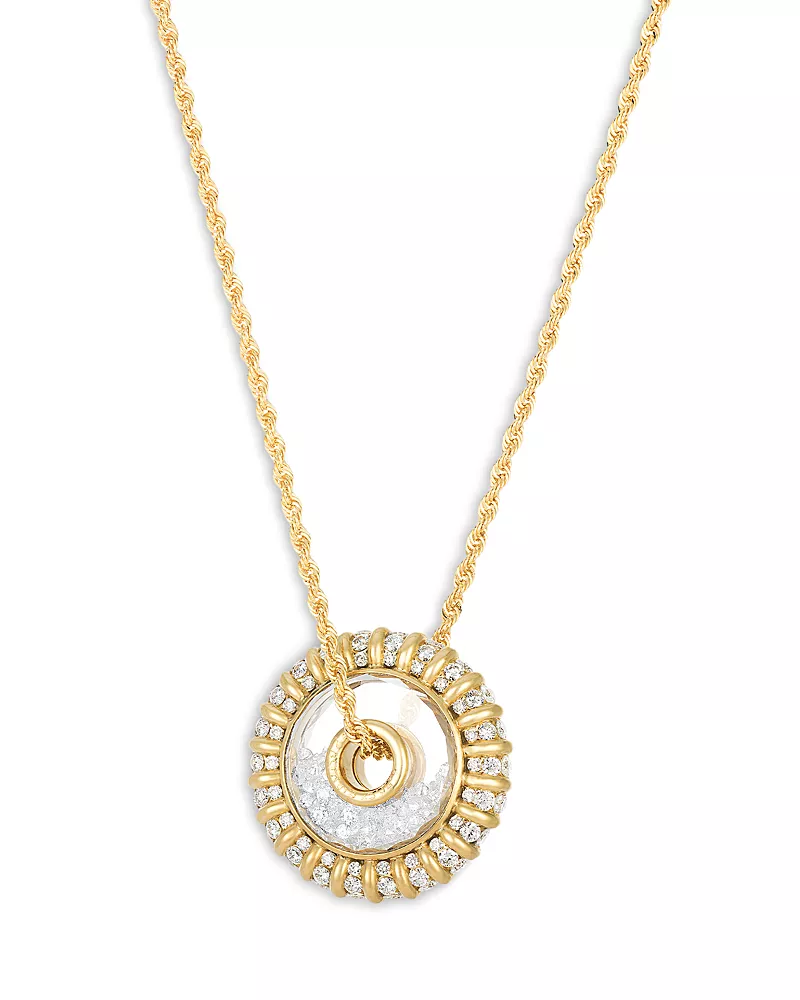 Moritz Glik 18K Yellow Gold Diamond Kaleidoscope Shaker Vortice Pendant Necklace, 3.30 tcw