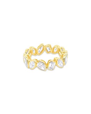 14K Yellow Gold Lab Grown Diamond Mixed Cut Eternity Band, 3.0 tcw
