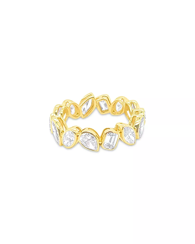 Meira T 14K Yellow Gold Lab Grown Diamond Mixed Cut Eternity Band, 3.0 tcw