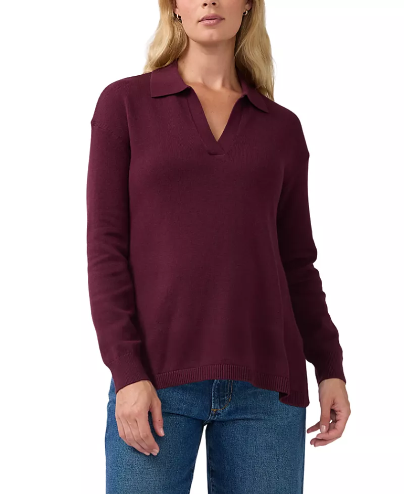 Ingrid & Isabel Polo Collar Knit Maternity Nursing Sweater