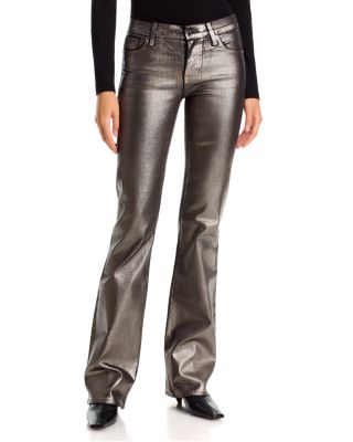 The Low Rise Coated Rodeo Jeans in White Gold