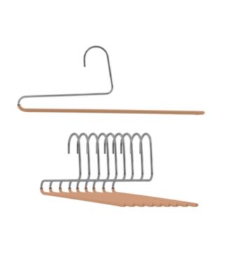 Single Rod Pant Hanger with Reverse Hook, Model KH35U, Set of 10