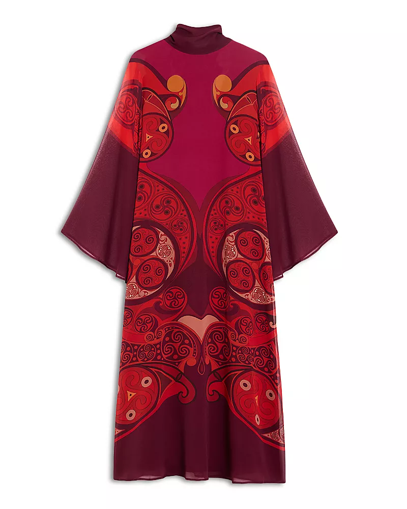 La DoubleJ Magnifco Silk Printed Midi Dress