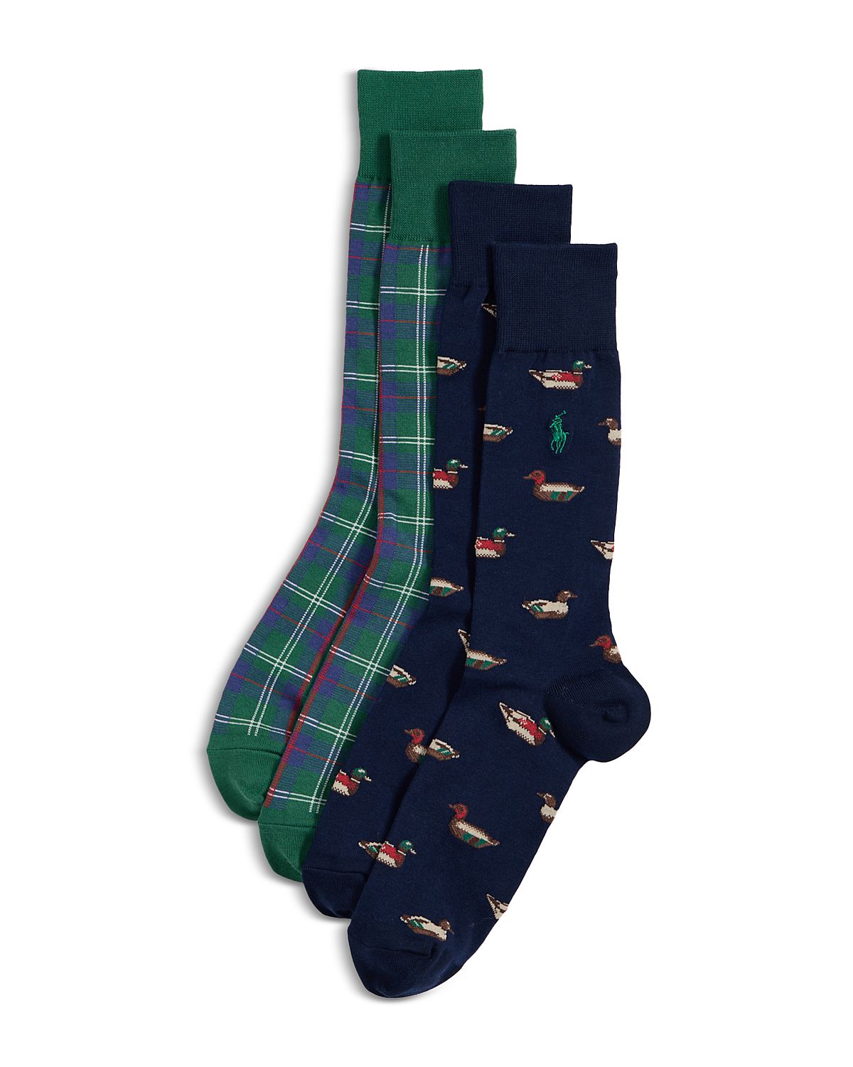Polo Ralph. Lauren Plaid & Critters Crew Socks