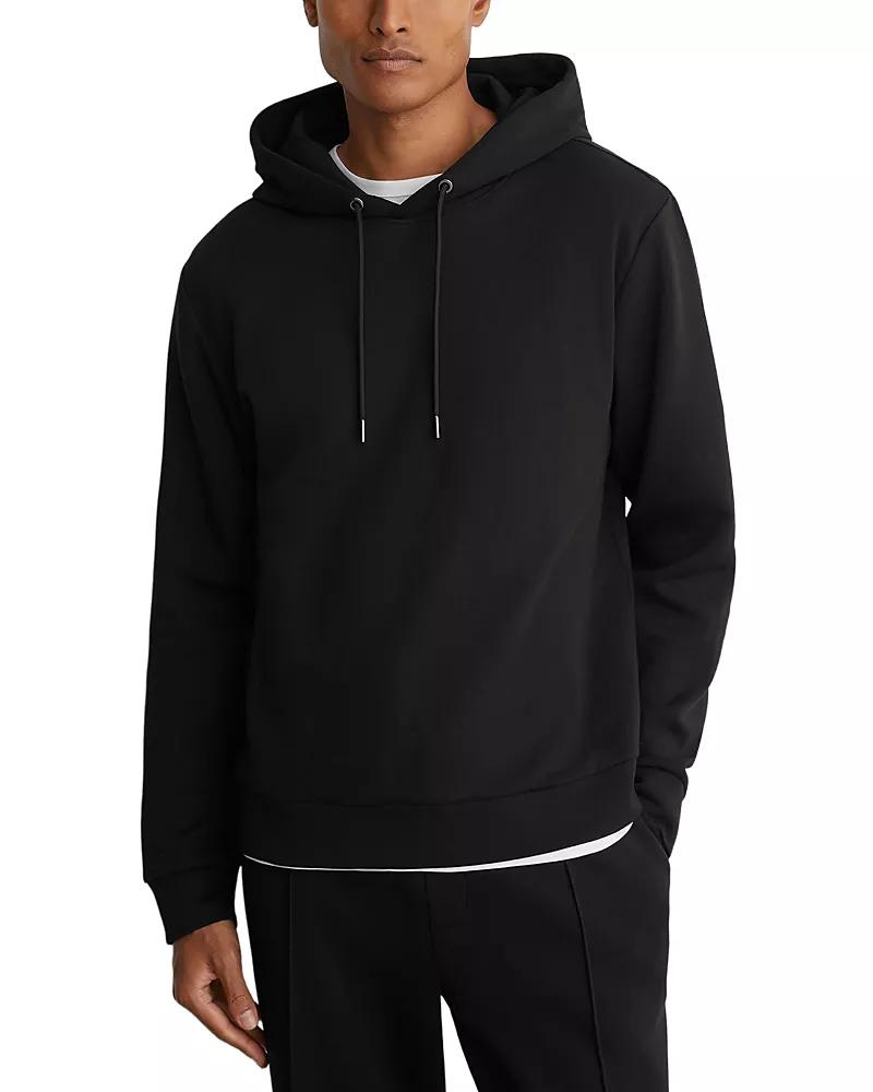 Reiss Dane Interlock Jersey Hoodie