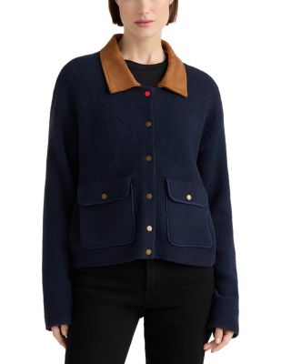 Quilted Stitch Sweater Jacket