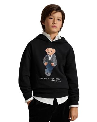 Boys' Polo Bear Cotton Blend Fleece Hoodie - Big Kid