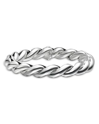 Sculpted Cable Chain Bracelet in Sterling Silver, 10mm