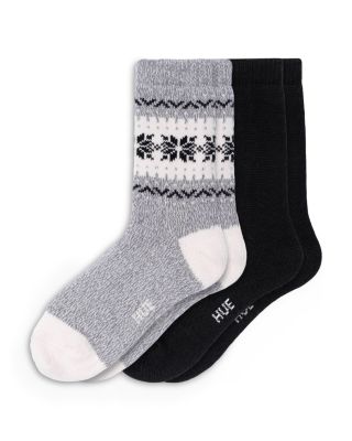 Snowflake Border Boot Socks, Set of 2