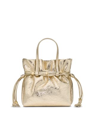 Rio Metallic Leather Mini Tote Bag